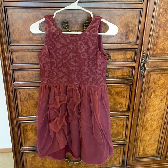 Ruby & Bloom Maroon Girls Dress